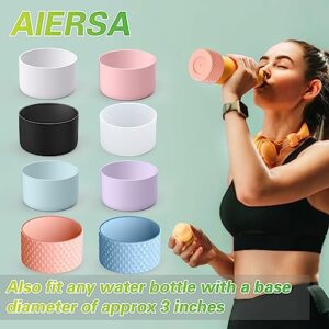 AIERSA 3Pcs Silicone Boot for Simple Modern Trek 40 oz Tumbler with Handle, Protective Water Bottle Bottom Sleeve Cover, Tumbler Accessories, Clear