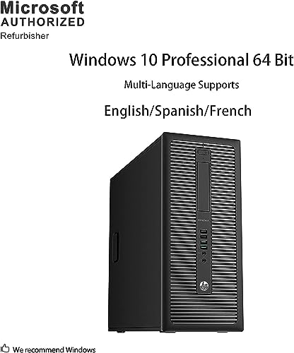 HP EliteDesk 800 G1 Tower Computer Desktop PC, Intel Core i7-4790 3.6GHz Processor, 16GB RAM, 1TB SSD, WiFi, Bluetooth, RGB Keyboard&USB Mouse, Windows 10 Pro (Renewed), Black