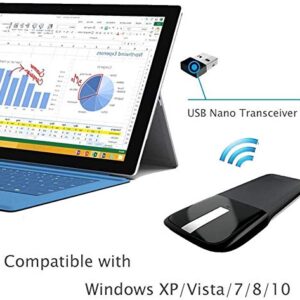 Wireless Mouse Foldable Folding Mice for Microsoft Laptop PC Mac