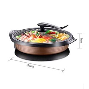 Electric Wok Multi-Function Electric Fire Pot 2 Household Electric Boiling Hot Pot Cooking 4 Fried Roast One Pot Can Be Used In Kitchen Restaurants Gourmet Cooking