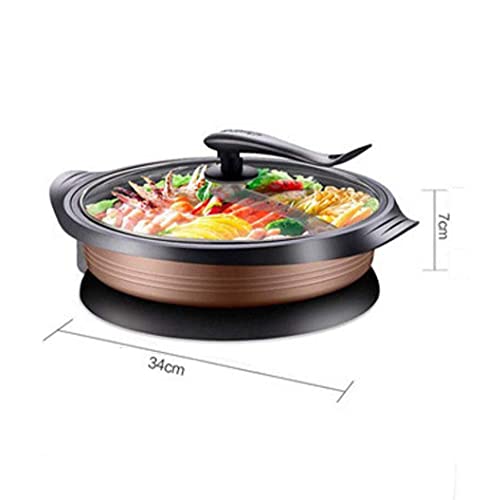 Electric Wok Multi-Function Electric Fire Pot 2 Household Electric Boiling Hot Pot Cooking 4 Fried Roast One Pot Can Be Used In Kitchen Restaurants Gourmet Cooking