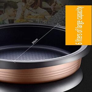 Electric Wok Multi-Function Electric Fire Pot 2 Household Electric Boiling Hot Pot Cooking 4 Fried Roast One Pot Can Be Used In Kitchen Restaurants Gourmet Cooking