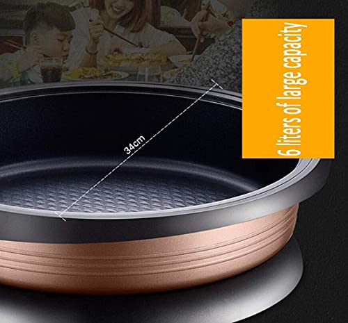 Electric Wok Multi-Function Electric Fire Pot 2 Household Electric Boiling Hot Pot Cooking 4 Fried Roast One Pot Can Be Used In Kitchen Restaurants Gourmet Cooking