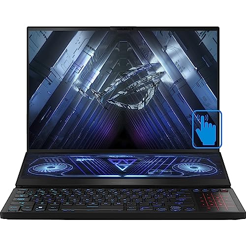 ASUS ROG Zephyrus Duo 16 Gaming & Entertainment Laptop (AMD Ryzen 7 6800H 8-Core, 32GB DDR5 4800MHz RAM, 1TB PCIe SSD, GeForce RTX 3060, 16.0" 165Hz Touch Win 11 Home) with DV4K Dock