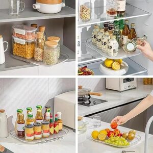 MILLTO Square Lazy Susan for Refrigerator,Lazy Susan Turntable Organizer for Refrigerator, Countertop Condiment Storage Rack for Kitchen, Pantry, Cabinet, Dining Table (1PC(13.77 * 10.23 * 1.26in)