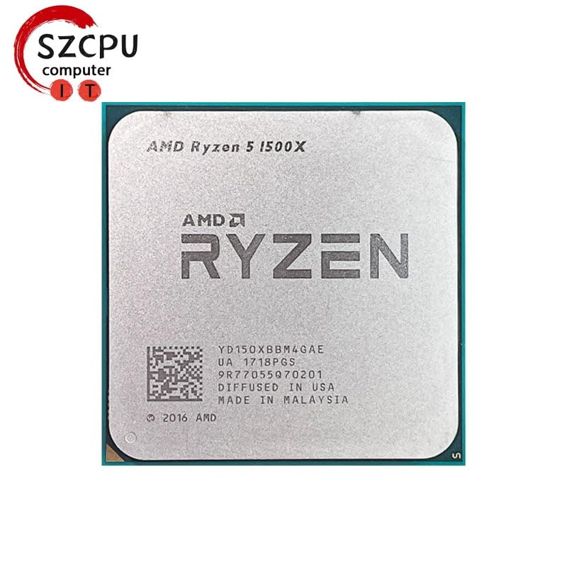 SAAKO Ryzen 5 1500X R5 1500X 3.5 GHz Gaming Zen 0.014 Quad-Core Eight-Core CPU Processor L3=16M 65W YD150XBBM4GAE Socket AM4 Making Computers Process Data Faster