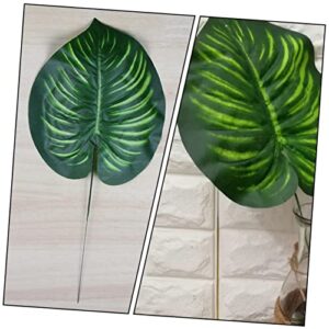 Abaodam 2Pcs Simulated Leaves Tropical Palm Leaves Fake Palm Tree Leaves House Plants Artificial Green Plants Faux Plants Greenery Decor Simulation Leaf Tropical Plant Leaves Photo Props