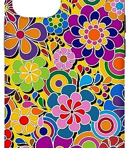 iPhone 14 Pro Bright and Colorful Hippy Trippy Flower Power Art Case