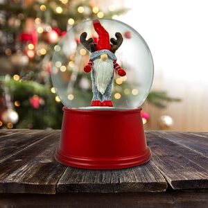 100mm reindeer gnome water globe by the san francisco music box company