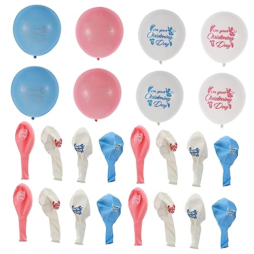 ABOOFAN 40pcs Balloon Kids Decor Baby Balloon Pink Ballons Baby Baptism Decorations Baby Shower Mylar Balloon Baby Shower Latex Balloons Garland Balloons Baby Baptism Baby Baptism Balloons