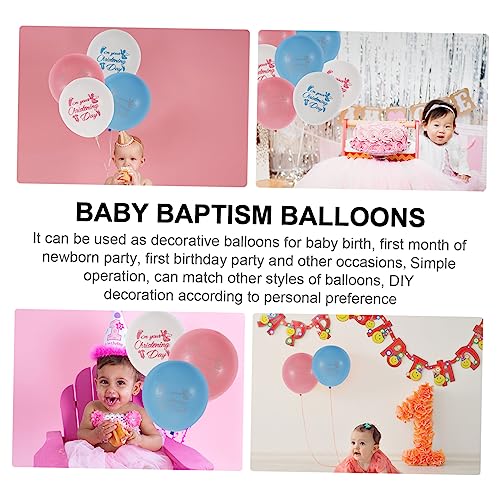 ABOOFAN 40pcs Balloon Kids Decor Baby Balloon Pink Ballons Baby Baptism Decorations Baby Shower Mylar Balloon Baby Shower Latex Balloons Garland Balloons Baby Baptism Baby Baptism Balloons