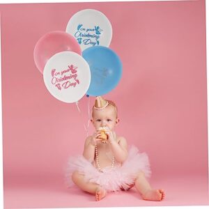 ABOOFAN 40pcs Balloon Kids Decor Baby Balloon Pink Ballons Baby Baptism Decorations Baby Shower Mylar Balloon Baby Shower Latex Balloons Garland Balloons Baby Baptism Baby Baptism Balloons