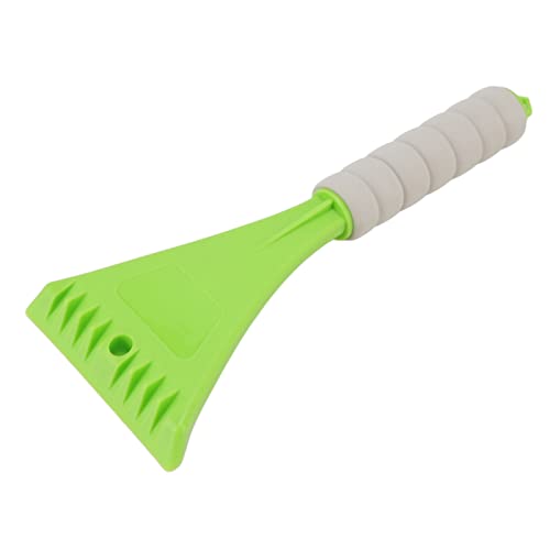 Car Windshield Shovel, Non Slip Convenient to Use EVA Foam Car Windshield Snow Scraping Tool Compact Ergonomic Handle Rounded Corner for Truck(Green)