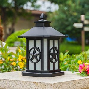 RCIDOS Exterior Fence Post Light Fixture Modern Post Head Lamps IP54 Waterproof Lantern E27 Column Cap Lights European-Style Outdoor Landscape Pool Deck Lighting for Patio Villa Garden Light Decor