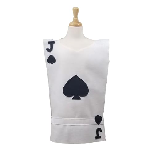 Jack Playing Card Costume Tunic (Hearts, Spades, Clubs or Diamonds) Alice in Wonderland/Card Soldier - Baby, Toddler, Kids, Teen, Adult and Plus Sizes Available (Adult Large)