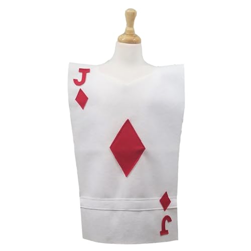 Jack Playing Card Costume Tunic (Hearts, Spades, Clubs or Diamonds) Alice in Wonderland/Card Soldier - Baby, Toddler, Kids, Teen, Adult and Plus Sizes Available (Adult Large)