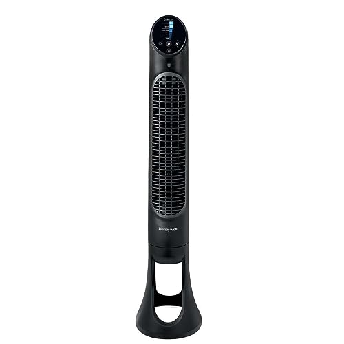 HONEYW HYF260BV2 QuietSet Oscillating Electric Tower Stand Fan (Black) (Renewed)