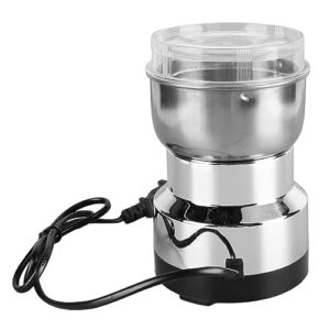 Emoshayoga Small Electric Grinder, Stainless Steel Blade Efficient Grinding US Plug 110V Portable Coffee Bean Mill 4 Blades for Grains for Home