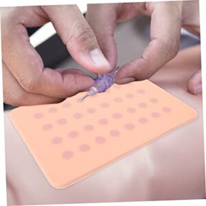 ULTECHNOVO 4pcs Mannequins Test with Artificial Subcutaneous Pads for Injection Skin- Spots Iv Pad Skin Nursing Training Injecting Mannequin Model Supplies Silicone Use Point Generic