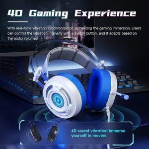 iKF Kira Gaming Wired Headphone for PC - Computer with Noise Cancelling Mic,7.1Surround Sound,50MMDriver -Headset with Call Noise Cancelling for PS4/PS5, Laptop, Office（Black）