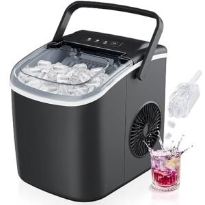 inhdolnd 26lbs/ 24h self-cleaning with scoop handel portable ice maker machine countertop