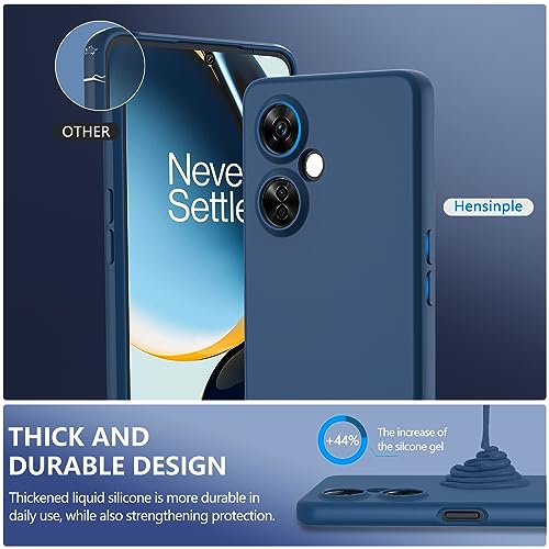 Hensinple for Oneplus Nord N30 5G Case, Shockproof [with Screen Protector] Military Grade Drop 360 Silicone Full Body Protection Cover Phone Case for OnePlus Nord N30 5G/Oneplus CE 3 Lite 5G(Blue)