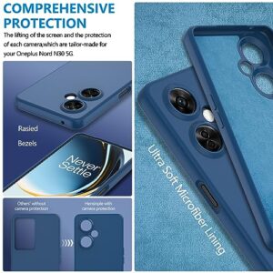 Hensinple for Oneplus Nord N30 5G Case, Shockproof [with Screen Protector] Military Grade Drop 360 Silicone Full Body Protection Cover Phone Case for OnePlus Nord N30 5G/Oneplus CE 3 Lite 5G(Blue)