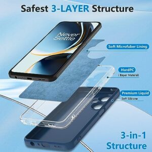 Hensinple for Oneplus Nord N30 5G Case, Shockproof [with Screen Protector] Military Grade Drop 360 Silicone Full Body Protection Cover Phone Case for OnePlus Nord N30 5G/Oneplus CE 3 Lite 5G(Blue)