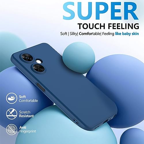 Hensinple for Oneplus Nord N30 5G Case, Shockproof [with Screen Protector] Military Grade Drop 360 Silicone Full Body Protection Cover Phone Case for OnePlus Nord N30 5G/Oneplus CE 3 Lite 5G(Blue)