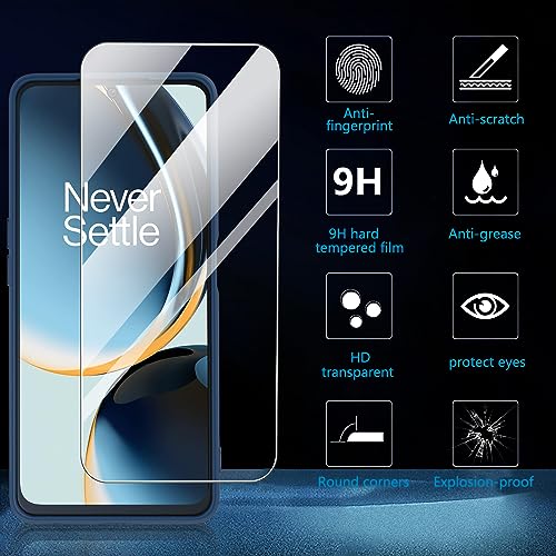 Hensinple for Oneplus Nord N30 5G Case, Shockproof [with Screen Protector] Military Grade Drop 360 Silicone Full Body Protection Cover Phone Case for OnePlus Nord N30 5G/Oneplus CE 3 Lite 5G(Blue)