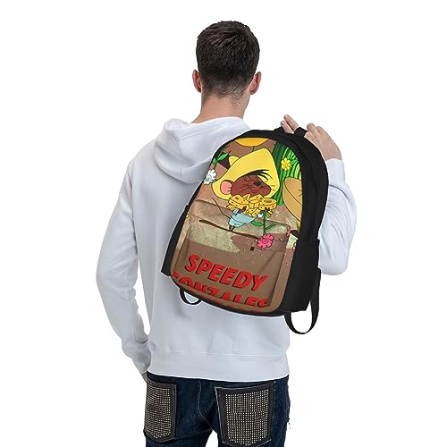 NALCKA Speedy Anime Gonzales Backpack with Large Capacity Laptop Backpack Business Daypack Adjustable Shoulder Strap Bookbag 16.5 inch