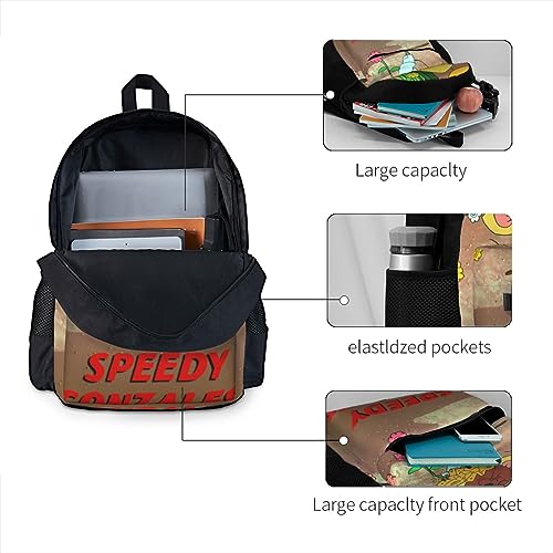NALCKA Speedy Anime Gonzales Backpack with Large Capacity Laptop Backpack Business Daypack Adjustable Shoulder Strap Bookbag 16.5 inch