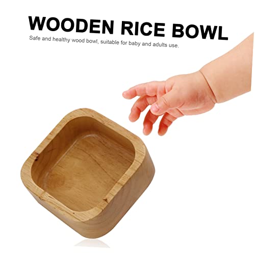 Wooden Bowl Pasta Kit Pasta Containers Glass Snack Containers Glass Basin Cereal Bowl Trifle Bowl Snacks Salad Bowl Salad Bowls Fruit Dish Dessert Wood Salt Glass Salad Bowl ( Color : Small , Size : 9