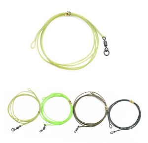 gnuicyc pack of 2 fluorocarbon tapered leader 3.3ft 40lbs strong fly line with fast change swivel