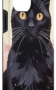 iPhone 14 Pro Max Black Cat Hidding In Cosmo Flowers Case