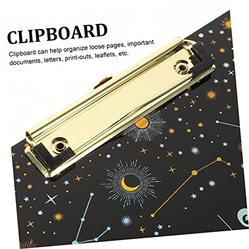 STOBOK 4pcs Teacher A Folder Board Size Portable Profile Clipboard Pattern Holder for Clip Folders Document Practical Low Letter Clipboards Conference Office Writing Exam Paper