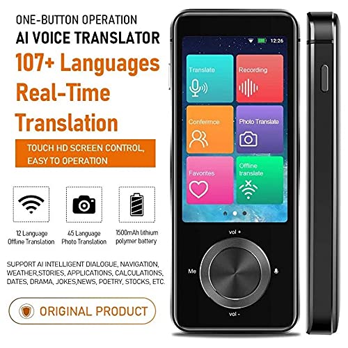 BaRdzo M9 Portable Language Translator 107 Languages Two-Way Real-Time WiFi/Offline Recording/Photo Translatio Language Translator