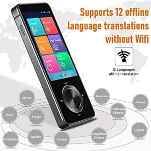 BaRdzo M9 Portable Language Translator 107 Languages Two-Way Real-Time WiFi/Offline Recording/Photo Translatio Language Translator