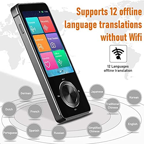 BaRdzo M9 Portable Language Translator 107 Languages Two-Way Real-Time WiFi/Offline Recording/Photo Translatio Language Translator