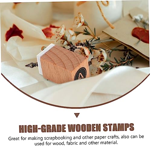 COHEALI 30pcs Alphabet Pocket Stamp Wood Decor Vintage Envelopes Arts and Crafts for Alphabet Wood Rubber Wooden Letter Pottery Stamp Beige Notebook Letter Stamps Wood Alphabet Stamp