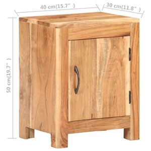 YPWRENH Cupboards Entrance Shoe Cabinet Bedside Cabinet 15.7 "x11.8 x19.7 Solid Acacia Wood for Bedroom, Living Room, Dining Room, Kitchen