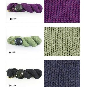 Yarn Ave Silk/Tibetan Yak Blended Aran Weight Yarn, Soft Comfortable Yarn for Hand Knitting Autumn Cardigans, Hats, Pullovers, Scarfs, Tops (50g, 08)