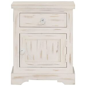 YPWRENH Cabinets Chest of Drawers Bedside Cabinet White 15.7 "x11.8 x19.7 Solid Mango Wood Suitable for Bedroom, Living Room, Kitchen