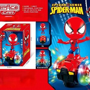 Spider-Man Robot Toys, Robot Interactive Toy Car with Colorful Flashing Lights & Music for 3+ Year Old Boys Girls