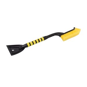 ice scraper, snow guide chute ergonomic foam grip abs plastic low temperature resistance snow removal tool detachable design for roofs (yellow black)