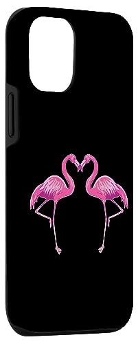 iPhone 14 Pro Flamingo Love Heart Vintage Valentine's Day Flamingo Lover Case