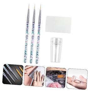 FRCOLOR 1 Set Nail Brush Seal Para Uñas Acrilicas Nail Accessories Nail Tech Accessories Nail Art Painting Brushes Nail Art Pen Manicure Art Pen Nail Painting Pen Nail Scraper Care