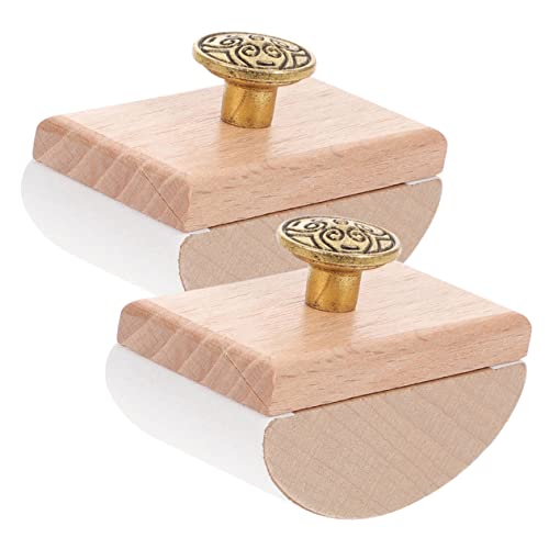 STOBOK 2pcs Ink Absorber Antique Desk Wooden Desk Office Stamps Desk Blotter Antique Ink Blotter Wood Ink Blotter Ink Absorption Tools Ink Seal Stamp Portable Ink Blotter Swing Notepad