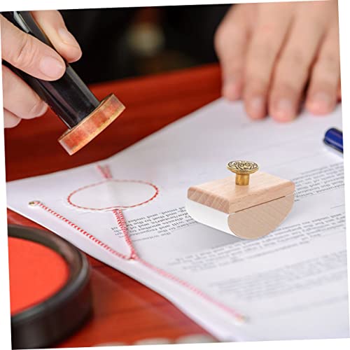 STOBOK 2pcs Ink Absorber Antique Desk Wooden Desk Office Stamps Desk Blotter Antique Ink Blotter Wood Ink Blotter Ink Absorption Tools Ink Seal Stamp Portable Ink Blotter Swing Notepad