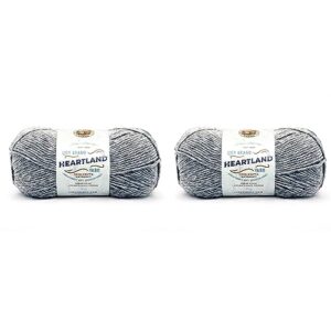 lion brand yarn heartland yarn for crocheting, knitting, and weaving, multicolor yarn, mount rainier, 753 foot (pack of 2)